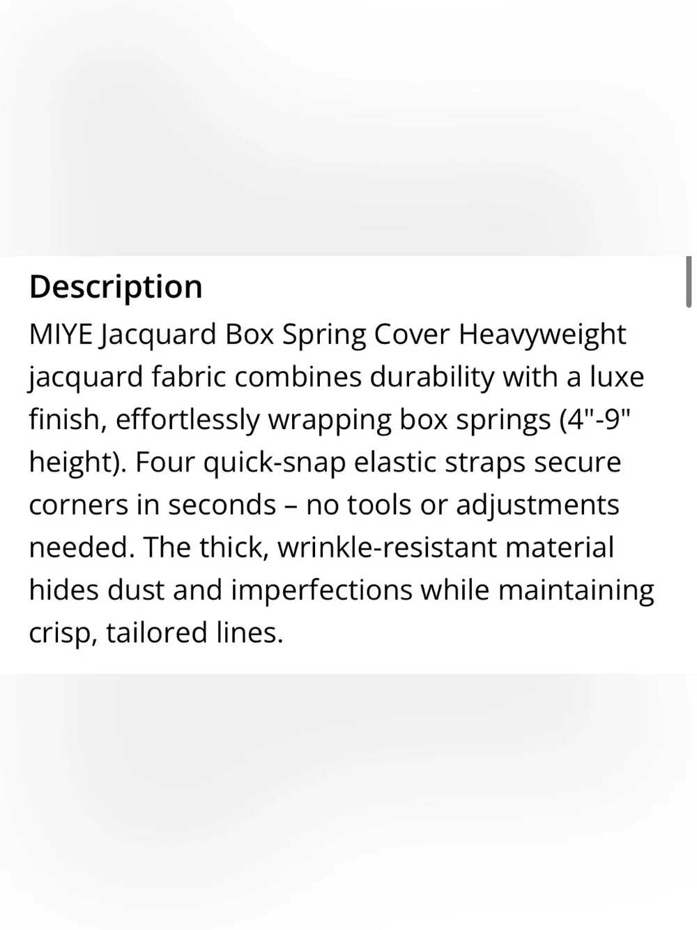 TWIN Box Spring Cover - TAN